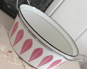 CatherineHolm large enamel stock pot pink lotus cookware Catherine Holm