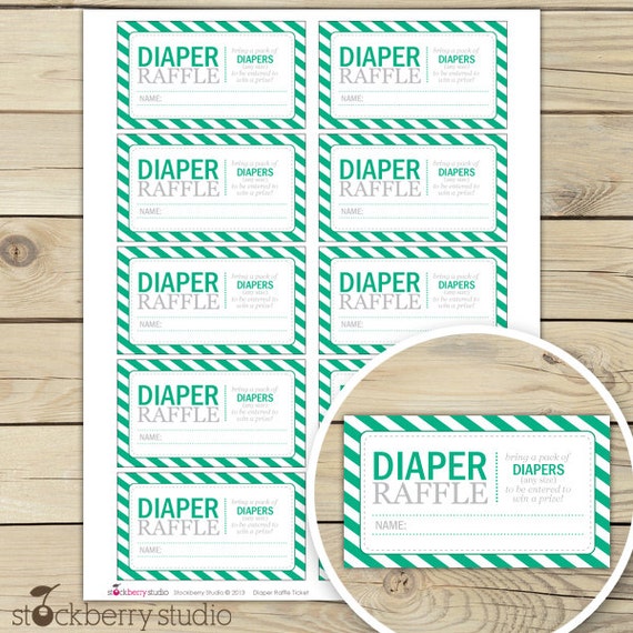 diaper raffle tickets printable