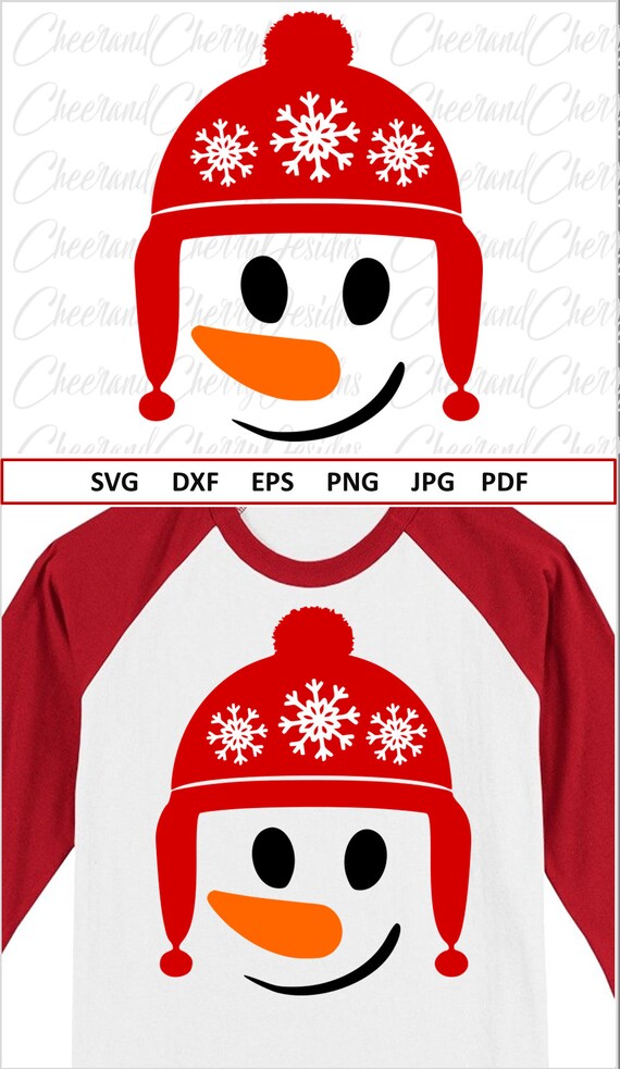 Download Snowman face Svg for Silhouette Snowman SVG file Christmas SVG