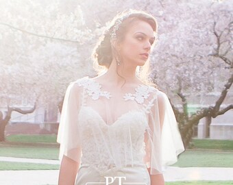Wedding Lace Cape #17, Lace Bolero, Lace Cape, Bridal Lace Cover Up, Wedding lace bolero, Wedding Bolero