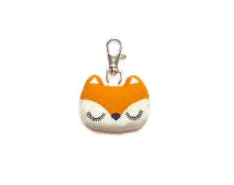 Fox Keyring - Animal Charm - Cute Fox - Animal Keychain - Fox Charms - Fox Keychain - Mothers Day Gift