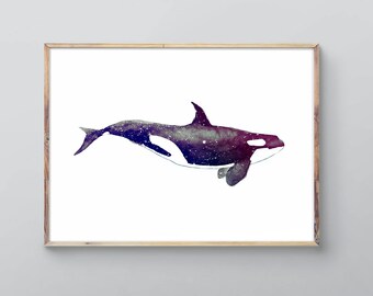 Whale Watercolor, Whale Art Decor, Whale Print, Fishing Decoration, Whale Painting, Whale Print, Whale Art Poster, Art Paint Idea.