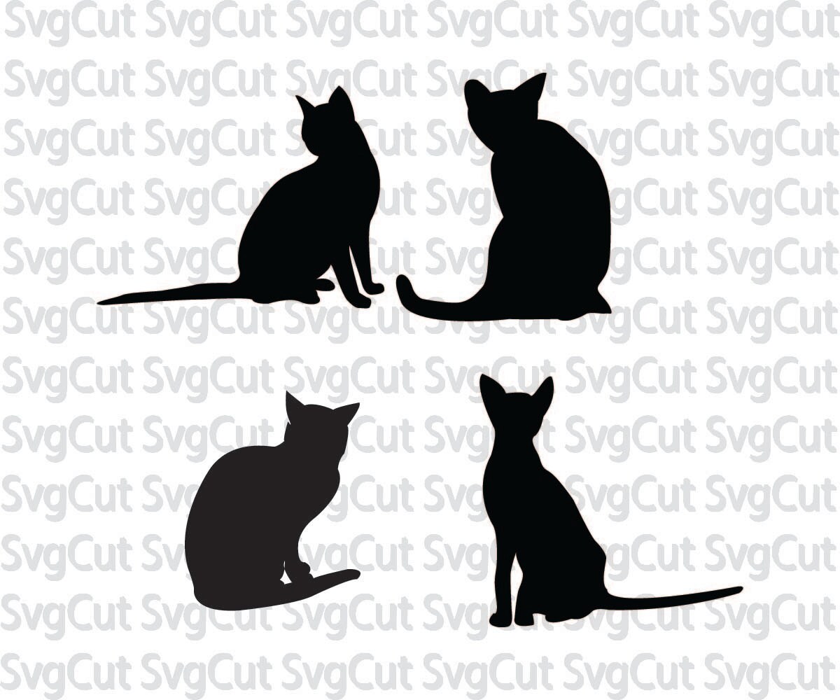 Katze Silhouette Katzen Vorlage SVG Katzen Kätzchen Katze Silhouette Katzen Vorlage SVG Katzen Kätzchen