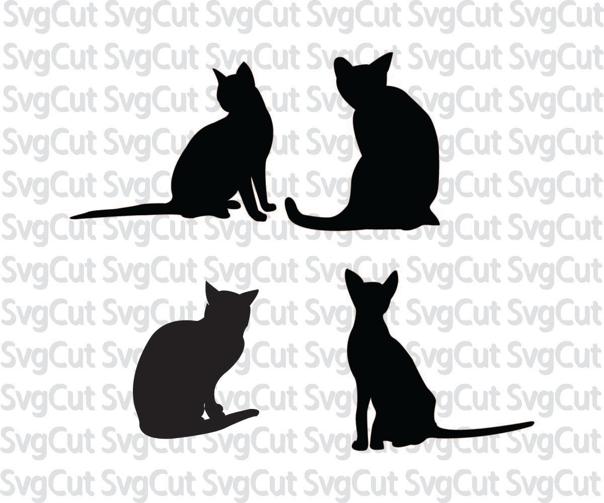 Katze Silhouette Katzen Vorlage SVG Katzen Kätzchen