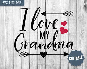Love grandma svg | Etsy
