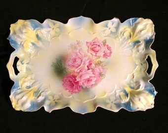 RS Prussia Iris Mold Dresser Tray