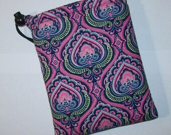 Pipe Pouch, Hippy Spades Bag, Pipe Case, Pipe Bag, Trippy Bag, Padded Pipe Pouch, Hippie, 420, Stoner Gift, Smoke Accessory - 7" DRAWSTRING
