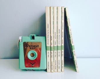 Vintage Set of Junior Great Books Instant Library Collection Decorative Books Photography Props Mint Green