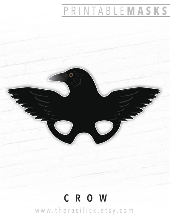 printable-halloween-mask-crow-mask-raven-mask-black-bird