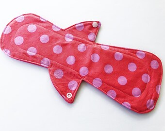 XL 13inch Reusable Postpartum Mama Cloth Bamboo/ HEAVY, Polka Dots