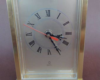 Vintage brass Table Clock of the years 1970