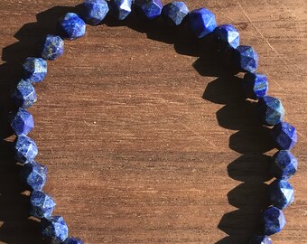Lapis Lazuli and Moonstone Gemstone Bracelet