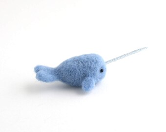 DIY Kit - Baby Narwhal Needle Felting Kit - Needle Felted Animal Kit
