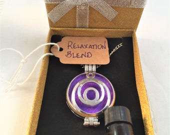 Circular Filigree Aromatherapy Diffuser Necklace Locket + Essential Oil Custom Blend Gift