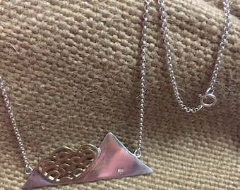Mountain & Water Silver Necklace