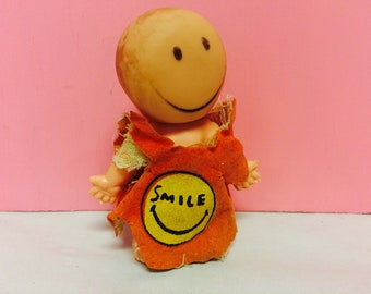 Hapee Wee Doll, Uneeda Doll, Pee Wee, Cute Vintage Dolls, 1960s Doll, Collectible Doll, Smile Doll, Doll with Smiley Face, Cute Vintage Doll