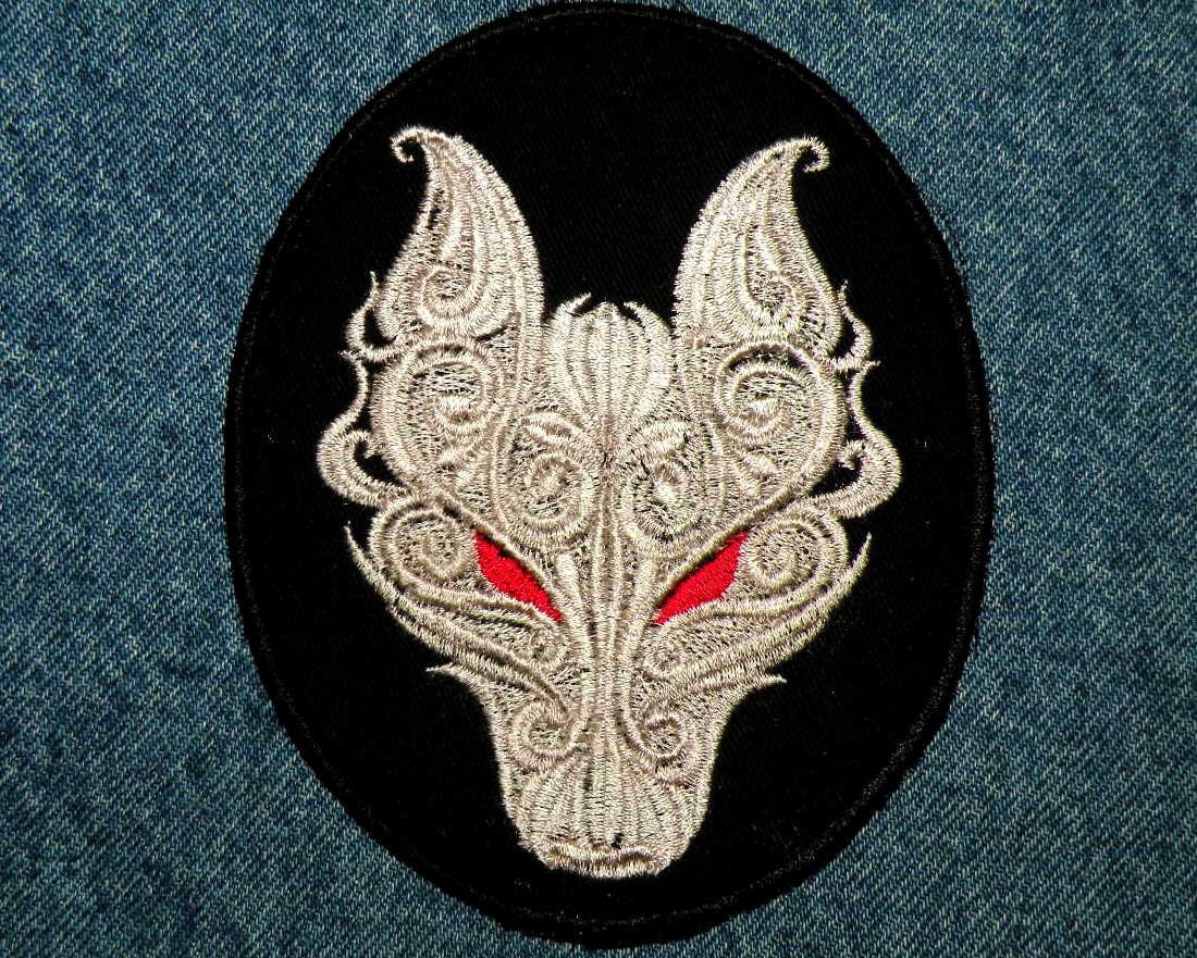 Dark Wolf Iron on Patch 4.77 x 3.92