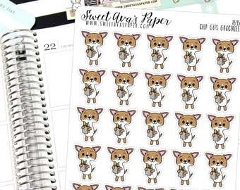 Grocery Planner Stickers - Grodery Shopping Planner Stickers - Food Planner Stickers - Chihuahua Planner Stickers - 1645
