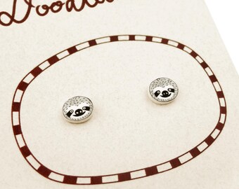 Sloth Earrings, Sloth Jewelry, Tiny Earrings, Sloth Jewellery, Animal Earrings, Animal Jewelry, Animal Jewellery, Shrink Plastic