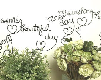 Custom wording plant stake / garden marker wired craft