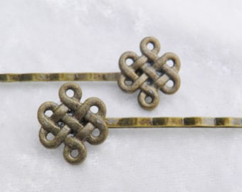 Celtic Knot Bobby Pin Pair hair pins
