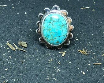 Sterling silver and turquoise ring