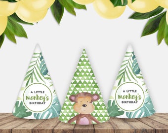 Little Monkey Printable Party Hats
