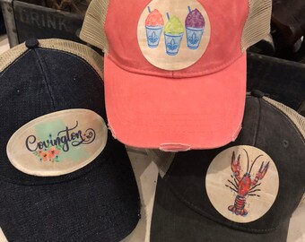Crawfish patch hat, Snowball Patch hat, Trucker baseball hat, PRE ORDER