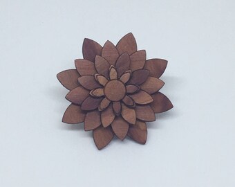 Western Red Cedar Flower Lapel - wooden flower lapel - flower lapel - wedding accessories - grooms fashion - groomsmen gifts -wedding attire