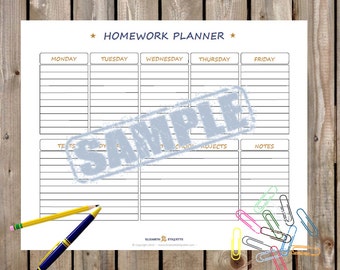 Printable Kids Weekly Planner and To Do List Instant