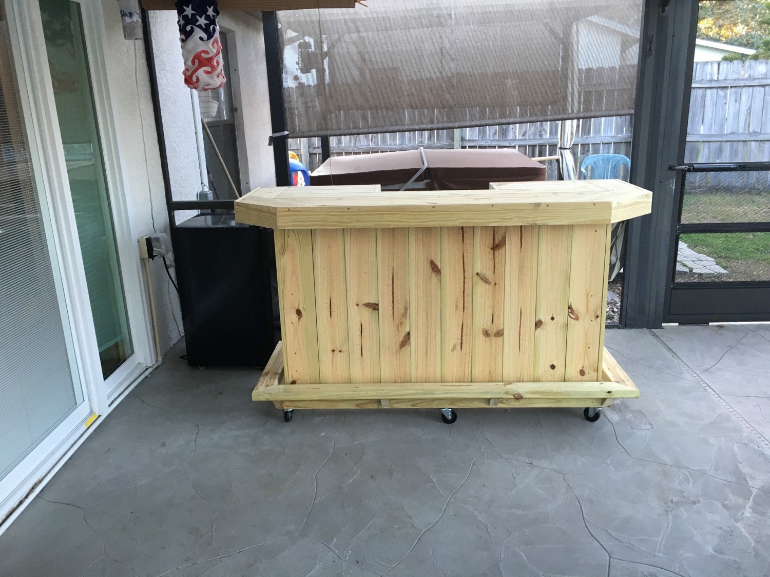 The foo-bar - 6' Rustic real pressure treated wood outdoor ... The foo-bar - 6' Rustic real pressure treated wood outdoor ... on Backyard Patio Bar id=75595