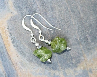 Peridot Earrings, Light Green Earrings, Gemstone Earrings, Natural Stone Earrings, Spring Green Earrings, Spring Earrings, Peridot Jewelry