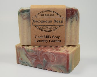 Country Garden Goat Milk Soap - All Natural Soap, Handmade Soap, Homemade Soap, Handcrafted Soap