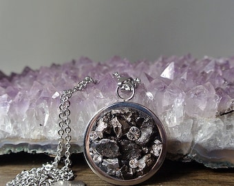 Necklace. Meteorite Fragment Pendant. Shooting Star Galaxy Jewelry. To the Moon and Back. The Phobos.