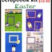CLEARANCE SALE * Scrapbook Page Easter Scrapbook Paper Layout kit DIY Premade Scrapbook pages embellishments Easter Paper piecing kit