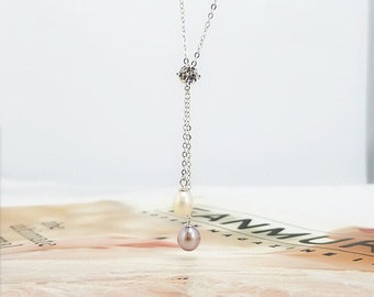 1pc zircon solid sterling silver necklace setting,necklace mounting,necklace blank without pearl, jewelry DIY, gift DIY