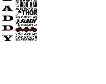 daddy superhero svg, fathers day svg, superhero daddy svg, iron man svg, thor svg, dad svg, father svg, svg files for cricut, daddy svg, svg