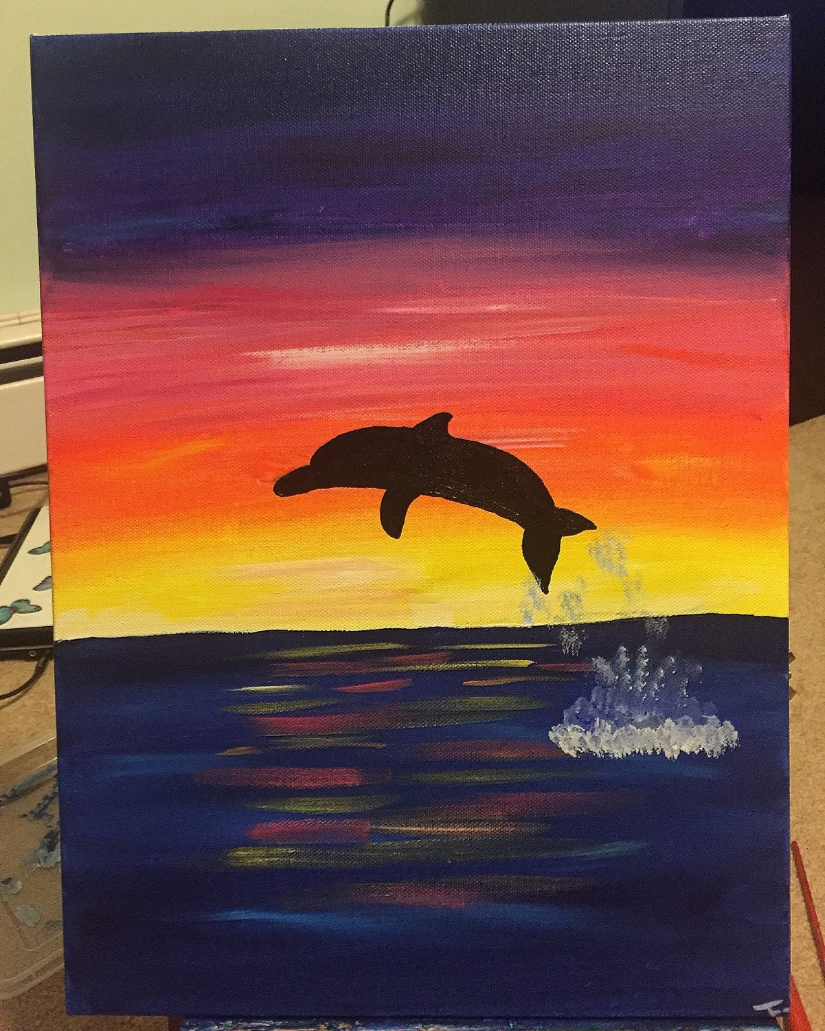 Dolphin Sunset Dolphin Dolphin Art Sunset Ocean Ocean