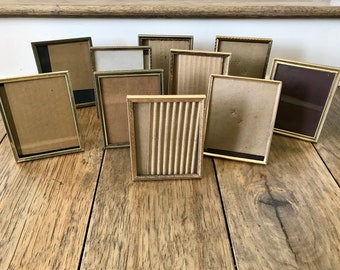 Gold Frames Brass Picture Frame Small Frames 4x5 Picture Frame Table Number Holders Small Picture Frames Metal Frames Vintage Frames Bulk 10