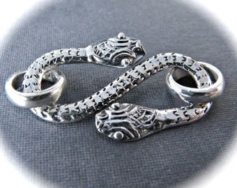 Snake Charmer S-Hook STERLING SILVER clasp - 26mm X 15mm