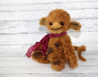 Moppet the Miniature 5.5 inch Artist Mohair Monkey (HAFAIR)