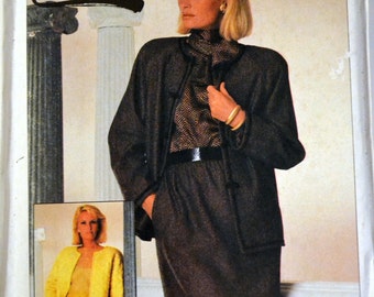 Vintage Sewing Pattern Simplicity 7212 Misses' Blouse, Skirt, and Jacket Size 8-10-12 Bust 31.5-34 Inches UNCUT Complete