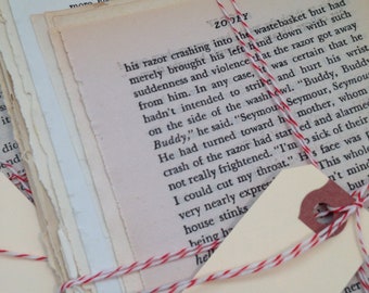 100 Book Pages Mixed Media / Vintage Novel Pages / Vintage Book Pages Paper Ephemera for Collage, Altered Art