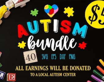Autism Bundle - 40 autism SVG - Autism awareness