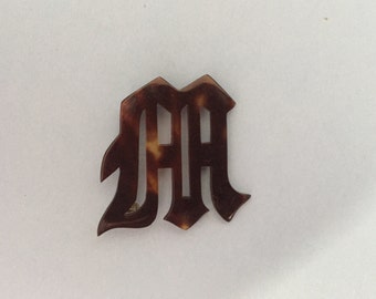 Vintage monogram M brooch