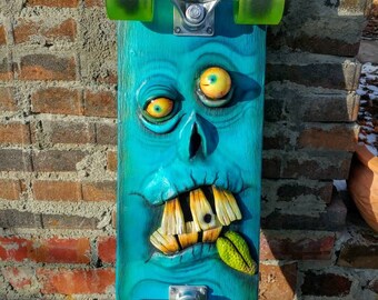 OOAK Skateboard Monster Sculpture