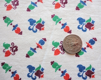 abstract floral print vintage full feedsack fabric