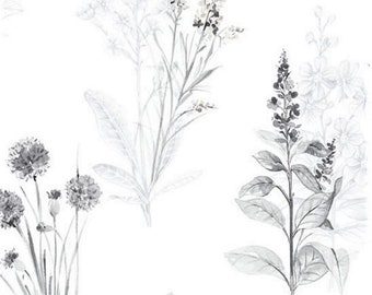 Botanical wallpaper | Etsy