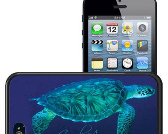 Personalized Rubber Case For iPhone X, 8, 8 plus, 7, 7 plus, 6s, 6s plus, 5, 5s, 5c, SE - Sea Turtle