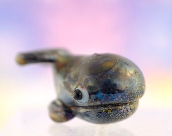 Moby.... lampwork whale bead............ sra